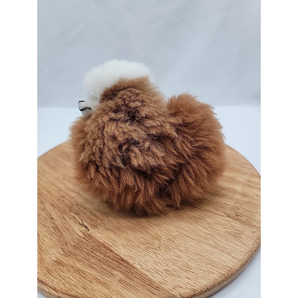 100% Real Alpaca Fur Plush 5" Soft Fluffy Furry Toy Stuffed Animal